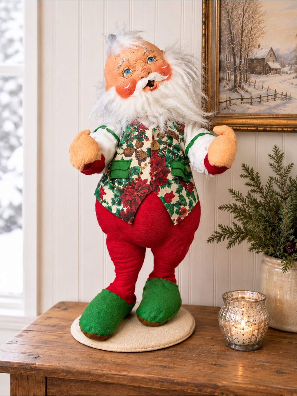 Annalee 1994 Vintage Poseable Santa Doll 19" Handmade NH Christmas Decor